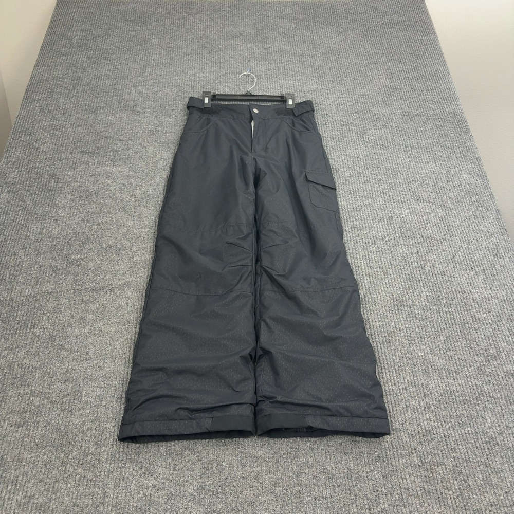 Columbia Snow Pants Youth M Black Polyester Cargo Ski Snowboard Winter Outdoor